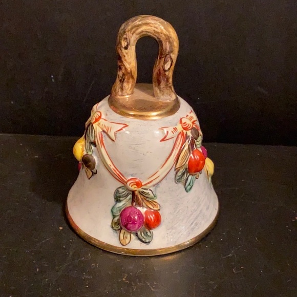 Italian Capodimonte Pottery Porcelain Hand Painted Bell - Picture 1 of 4